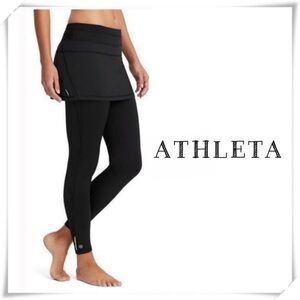 ATHLETA 2/1 Tights Skirted Leggings in Black Size XS